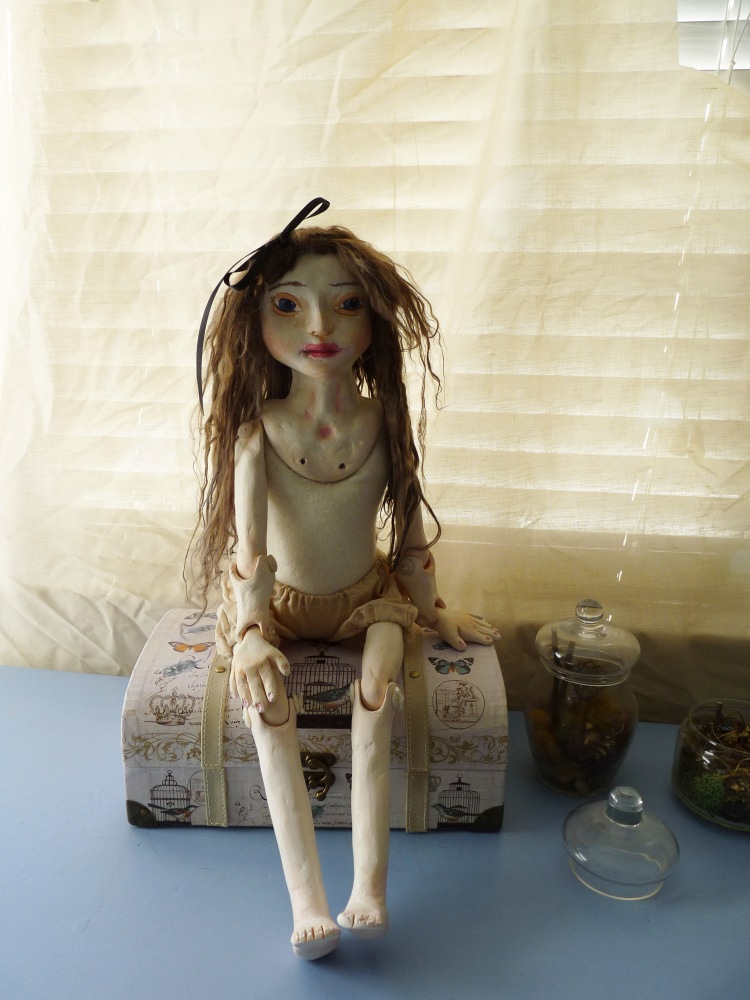 jointed paperclay art doll