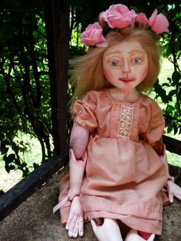 a sweet sculpted blonde art doll by The Free Folk
