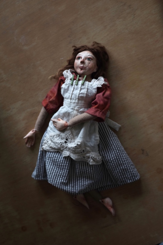 period art doll depicting a Victorian girl servant