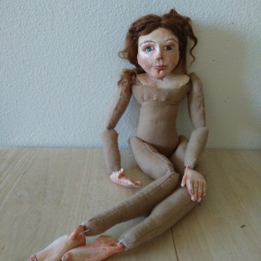 cloth art doll body showing jointing
